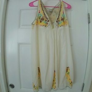 Embroidered hippie dress